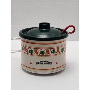 VTG Rival Little Dipper Electric Stoneware Server Pepper 2 Cup Slow Cooker 3204D